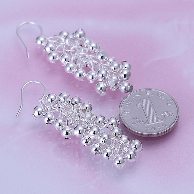 Grape Vine Silver Earrings Pearl Earrings