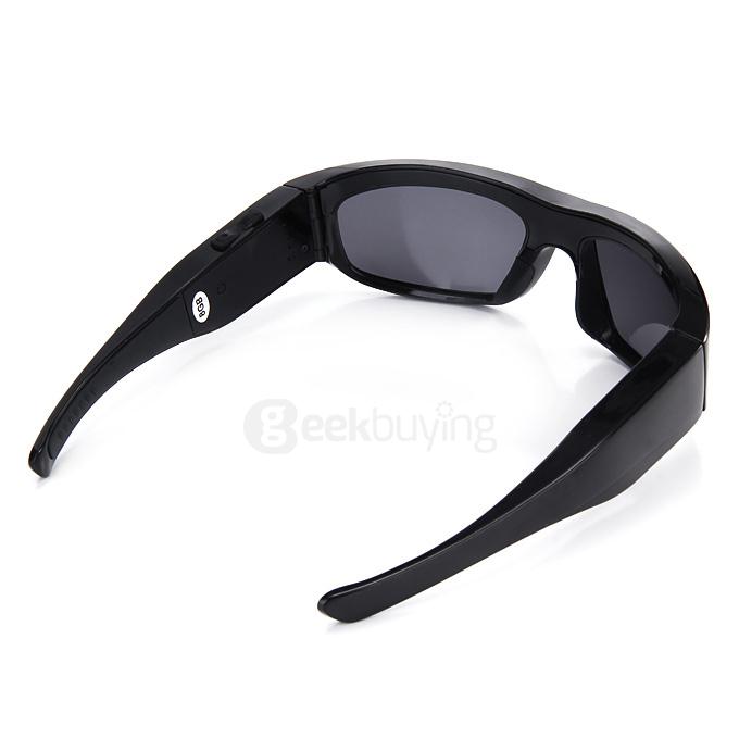 MS4 Polarized UV400 Bluetooth Sunglasses HD 720P Camera Video Recoder with 8GB SD Card - Black