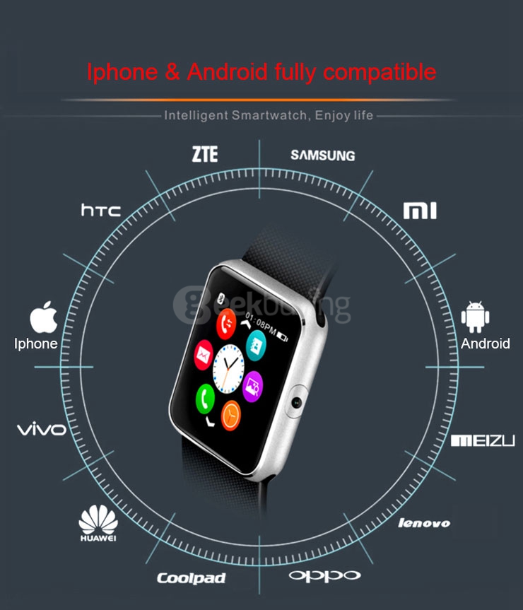 K68 Bluetooth 4.0 Smart Watch MTK2502 with Heart Rate Monitor Sleep Fitness Tracker Anti-Lost Compass Remote Control for Android iOS - Blue
