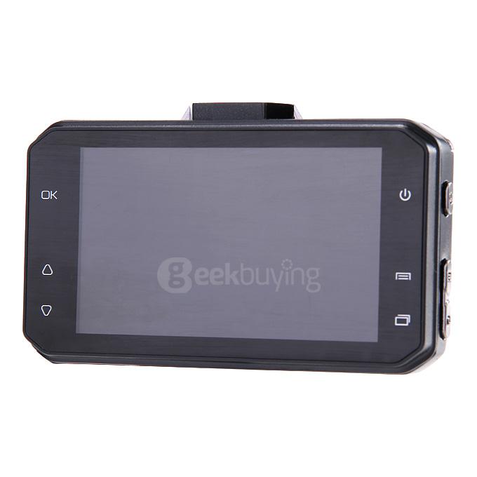 GT2000 3.0inch TFT LCD Novatek 96650 Car DVR 0.3MP CMOS Sensor 170 Degree Wide Angle 200mA 1080P Car Camcorder - Black