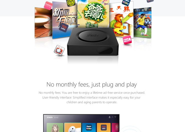 Original Lines TV KODI Pre-installed Authorization HD TV Channels Amlogic S805 Mini PC for Overseas Chinese