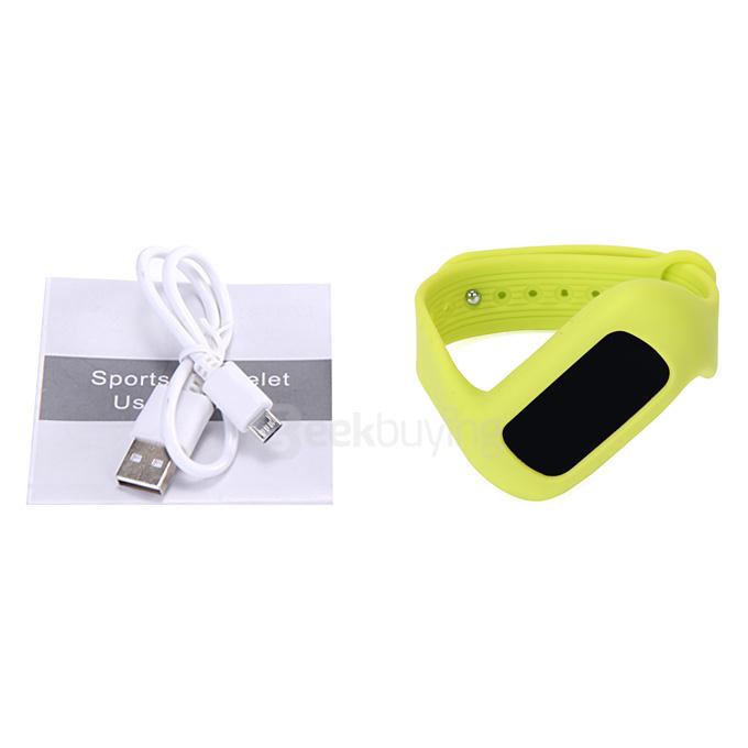 SWB01 Bluetooth 4.0 Smart Sports Bracelet OLED Display Screen for Smartphone with Pedometer Sleep Monitor Alarm Fitness Tracker - Green
