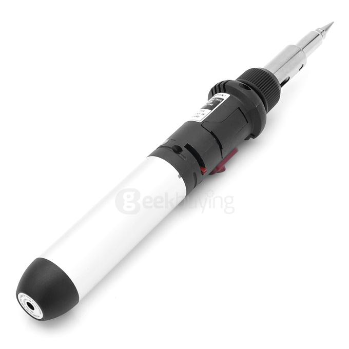 A-HOT PT-500 1300 Degrees Butane Gas Brazing Iron Soldering Iron 15mL - Black + Silver