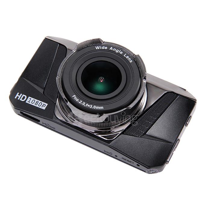 GT2000 3.0inch TFT LCD Novatek 96650 Car DVR 0.3MP CMOS Sensor 170 Degree Wide Angle 200mA 1080P Car Camcorder - Black