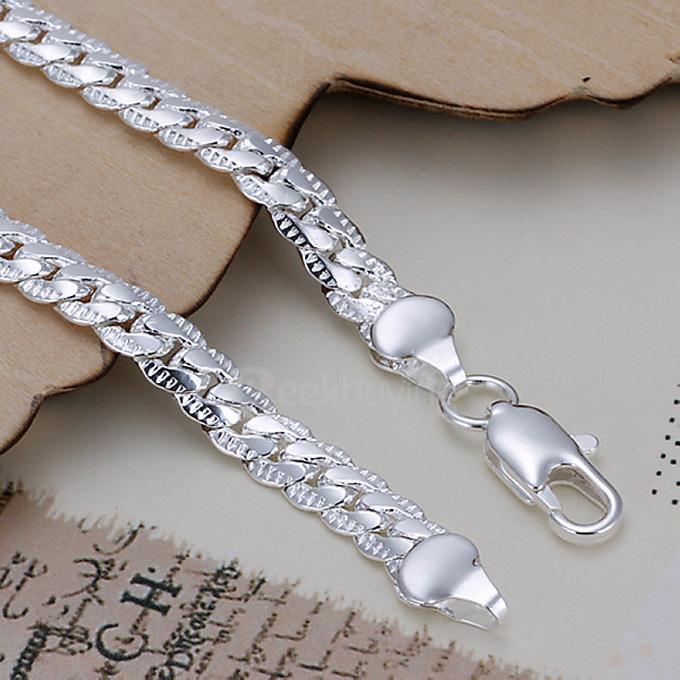Men`s Snake Bracelet Silver Bracelet 5mm