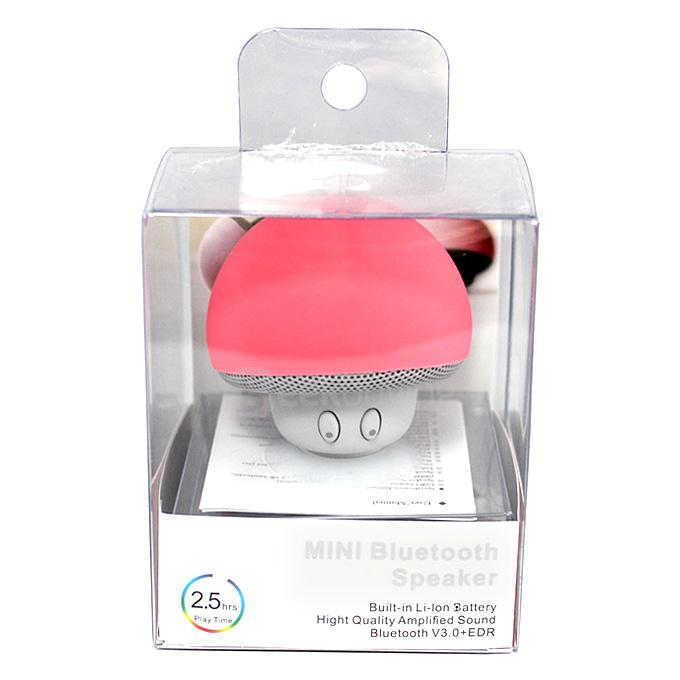 Portable Creative Mushroom Style Mini Bluetooth Speaker - Red