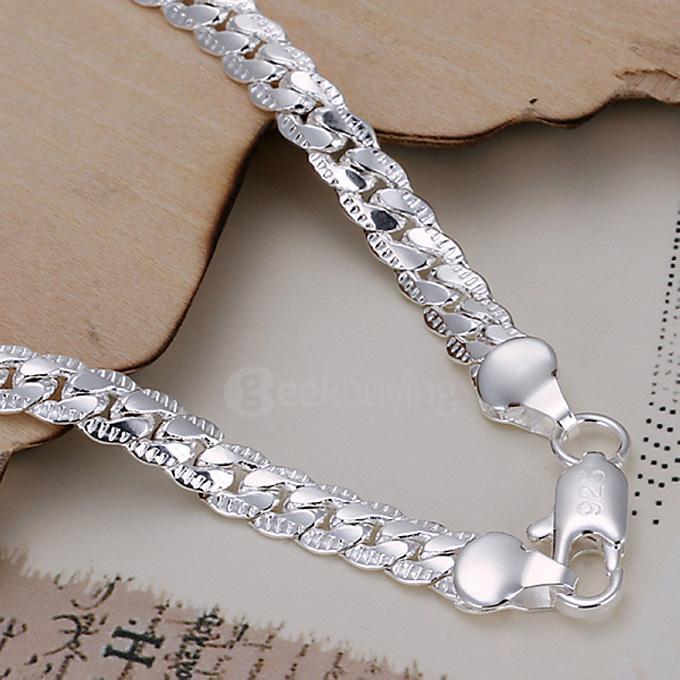 Men`s Snake Bracelet Silver Bracelet 5mm