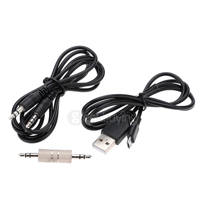 Portable Wireless Plug In Car Bluetooth Audio Music Receiver Adapter BT4.0 with 3.5mm Stereo Output - Black