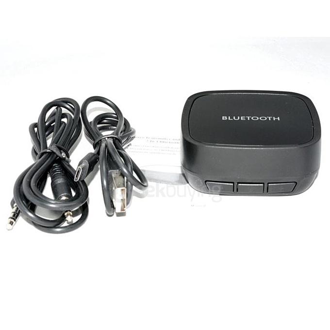 Bluetooth 4.0 Stereo Music Receiver Transmitter Aptx Wireless Audio Receiver Adapter for Headphones Car TV - Black