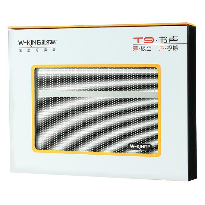 W-KING T9 Portable Ultra Slim NFC Wireless Bluetooth Outdoor Speaker - Silver