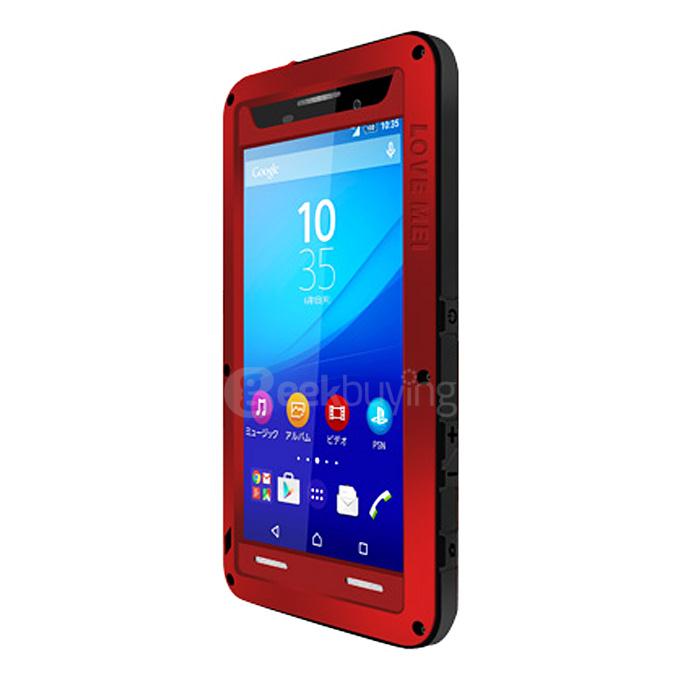 Lovemei Aluminum Powerful Shockproof Gorilla Glass Metal Case Protective Cover for SONY Xperia M5 5
