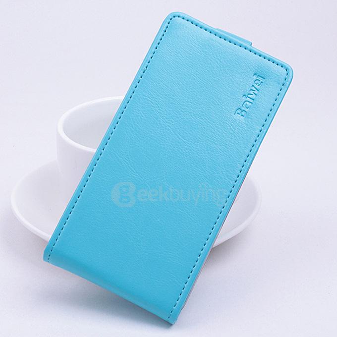 Protective Hard Cover Flip Stand Leather Case for DOOGEE X6/X6 Pro Smartphone - Blue