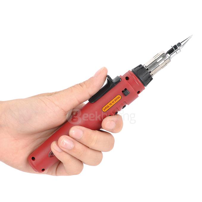 A-HOT PT-180 1300 Degrees Gas Brazing Iron Soldering Iron 7.5mL - Red