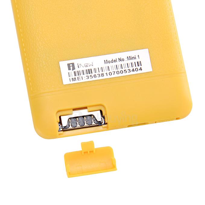 iNEW Mini1 5.3mm Ultra Thin Slim 0.96 inch MT6261D Single Core Mini Pocket Card Cell Phones Bluetooth - Yellow