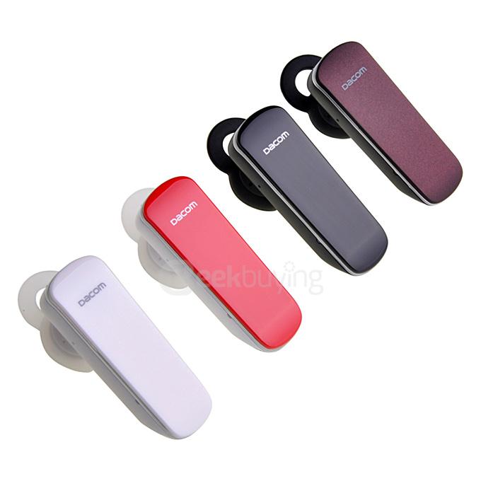 Dacom K69 Bluetooth Wireless Headphones Music Headset Handsfree Car Driver Earphone HD Microphone - White