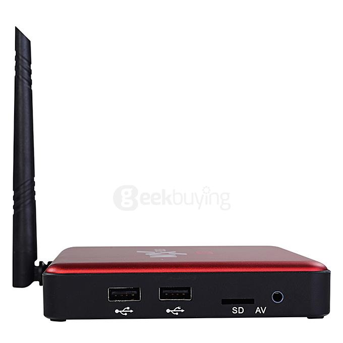 MX PLUS I Amlogic S905 4K TV Box 1G/8G 802.11b/g/n Gigabit LAN Bluetooth KODI DLNA Miracast - Red