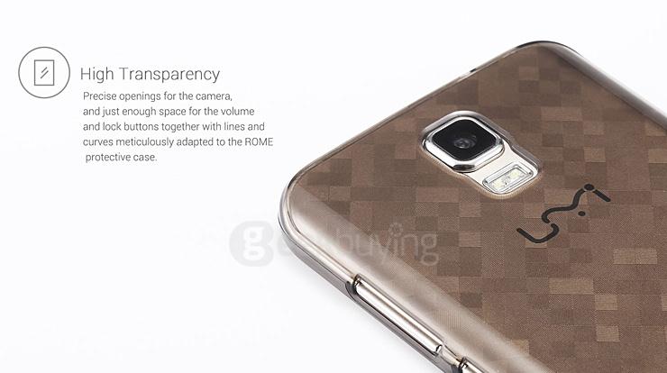 PU Protective Cover Back Clear Case Brand New Hard Case for UMI Rome UMI ROME X Smartphone - Gray