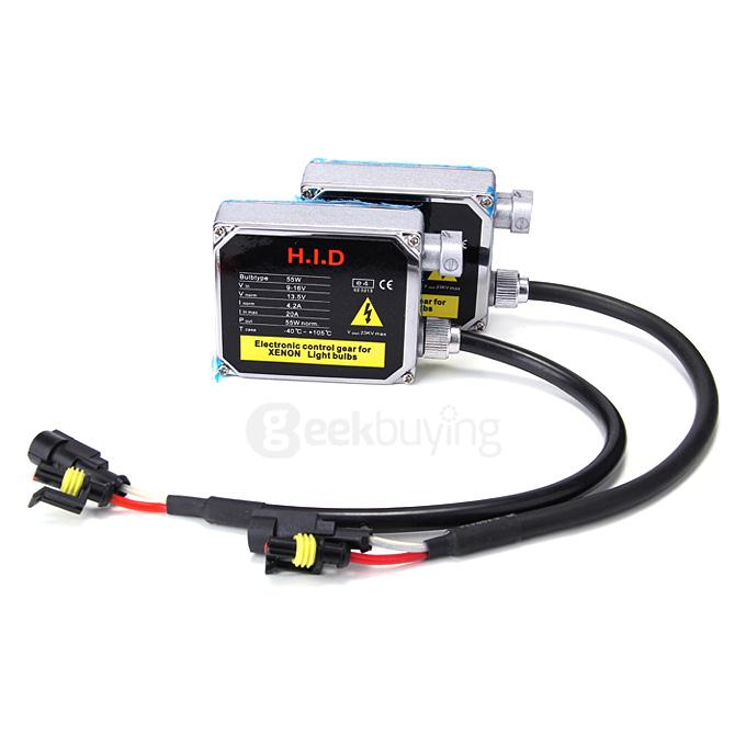 Makibes 4300K H1 55W 12V F250 Xenon HID Kit Car Headlight Xenon Bulb Slim Ballast - Black + Silver