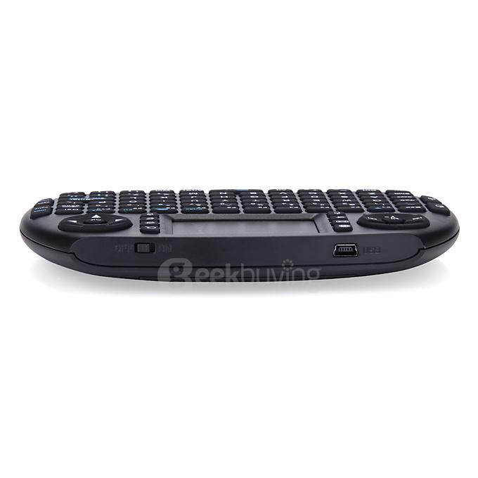 IPazzPort KP-810-21S-4 Mini 2.4GHz Bluetooth Backlit Keyboard Air Mouse Remote Control Touchpad for Android TV - Black
