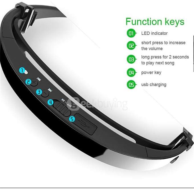 LF-18 NFC Bone Conduction Bluetooth Headset Stereo Headphone Earphone - White