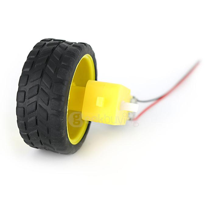 3V-6V DC Gear Motor with Cable Large Torque Motor 2PCS for Smart Car
