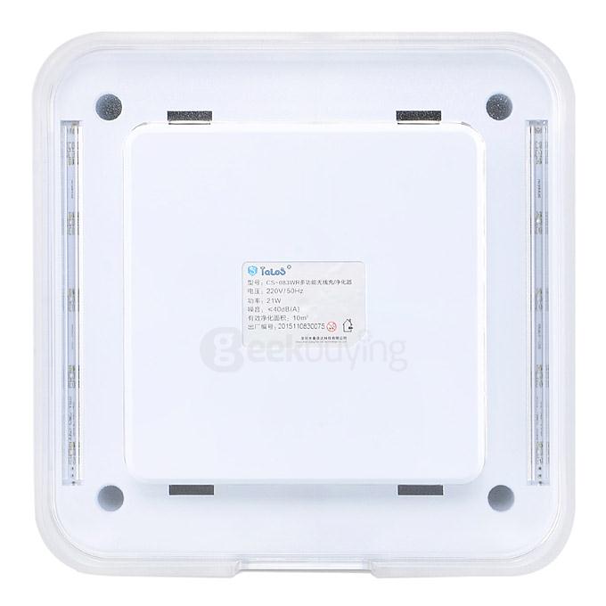 Talos CS-083WR 2 in 1 Multi-Function Home Air Purifier + Qi Standard Wireless Charging Panel - White + Black