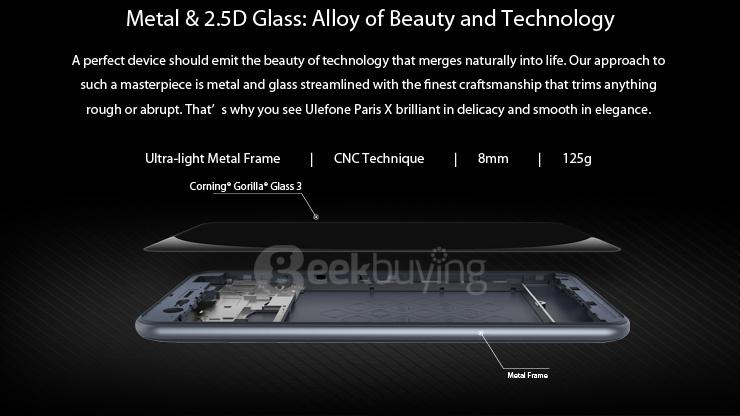 (Package B) Ulefone Paris X 5.0inch Android 5.1 2GB 16GB Smartphone (White) + Tempered Glass Screen Portector + Leather Case (White)