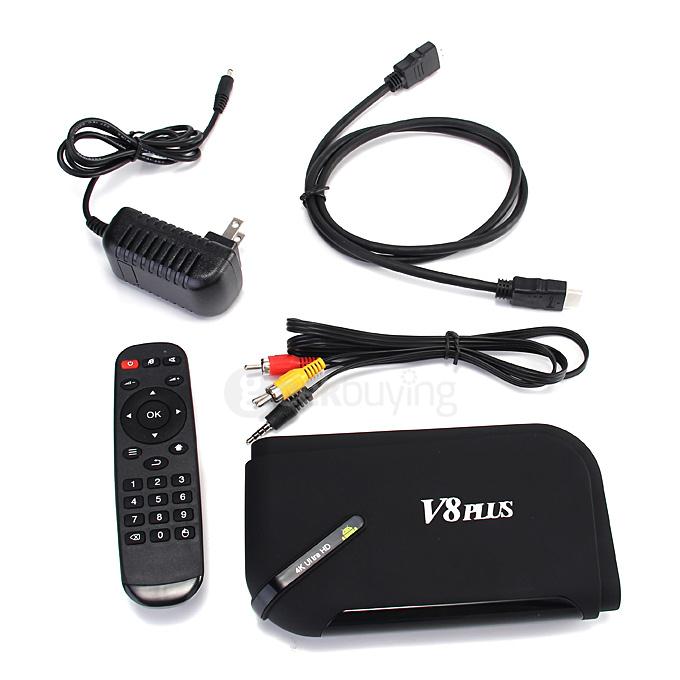 V8 PLUS Amlogic S812 KODI TV BOX 2G/8G 2.4G/5G Dual Band WIFI LAN Bluetooth4.0 4k*2k DOLBY TrueHD DTS HD 3G 3D