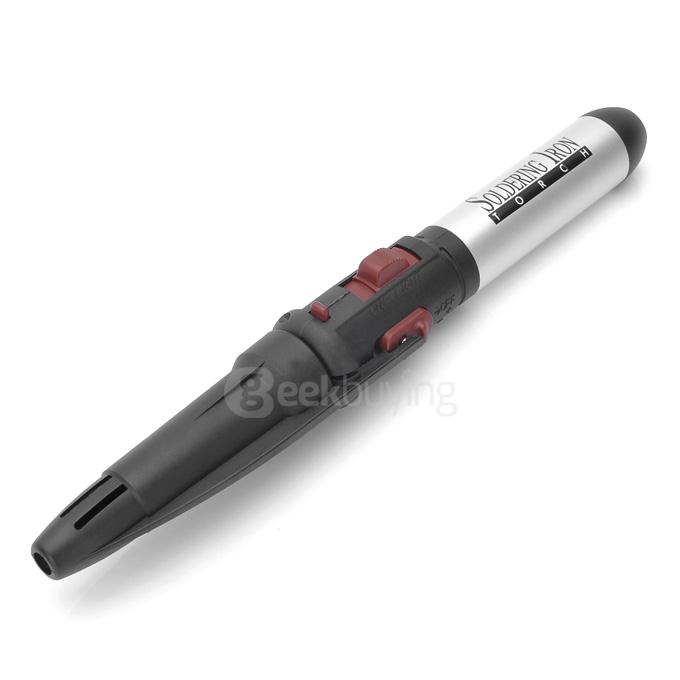 A-HOT PT-500 1300 Degrees Butane Gas Brazing Iron Soldering Iron 15mL - Black + Silver
