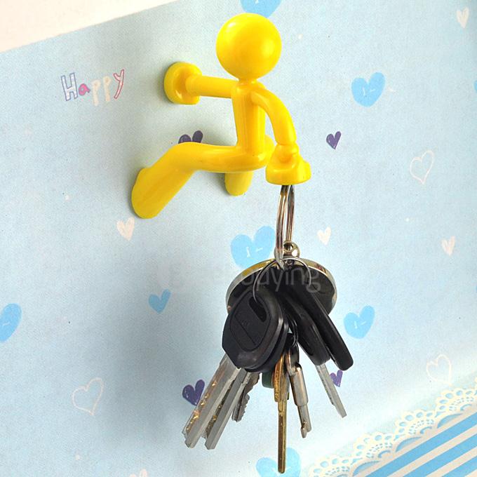 The Magnetic Man Key Holder Key Chain Magnetic Fridge Sticker - Yellow