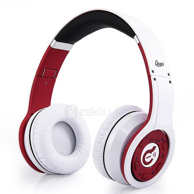 Syllable G08 Folding Design Wireless Bluetooth Stereo Headphones w/ Mic - White
