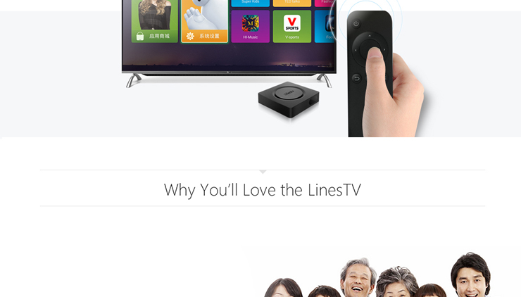 Original Lines TV KODI Pre-installed Authorization HD TV Channels Amlogic S805 Mini PC for Overseas Chinese