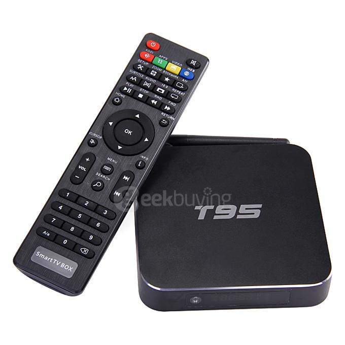 T95 Amlogic S905 4K TV BOX Quad Core 1G/8G 2.4G WIFI KODI Pre-installed H.265 OTG HDMI 2.0 3D