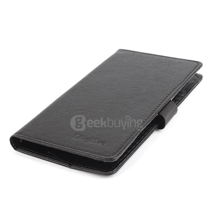 Litchi Texture Protective Hard Cover Flip Stand Leather Case for Cubot P11 Smartphone - Black