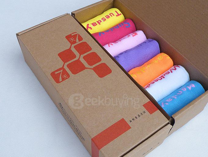 Creative Weekly Women Socks Seven-Day Socks - 7 Pairs