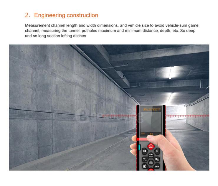 Mileseey S2 100m Handheld Rangefinder Laser Distance Meter Digital Laser Range Finder