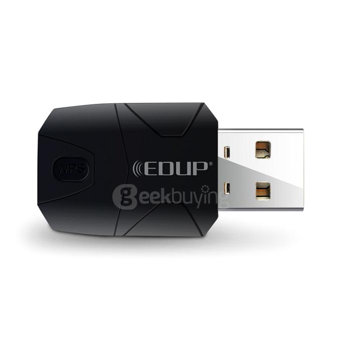 EDUP EP-N1571 300Mbps 802.11n/g/b WiFi N LAN USB Adapter Network Card for Desktop Laptop - Black