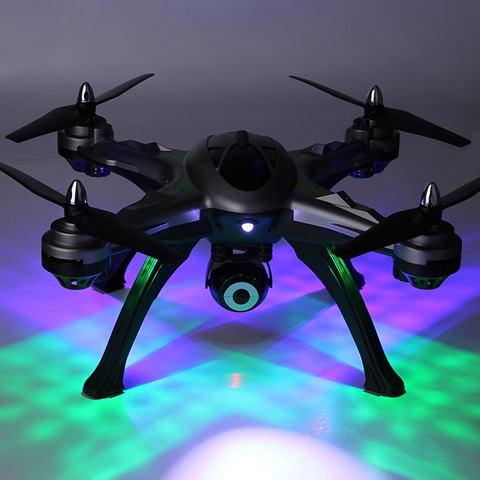 JJRC H25G 720P FPV Video Playback 2.4Ghz 4CH 3D Tumbling CF Mode LED Control Mode 2 RC Quadcopter RTF - Gray
