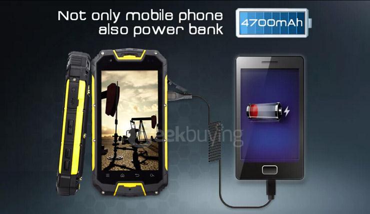 VCHOK M9 4G LTE 4.5inch IP68 Waterproof Rugged Phone Android 5.1 2GB 16GB MT6735 Quad Core Smartphone 13.0MP 4700mAh - Black