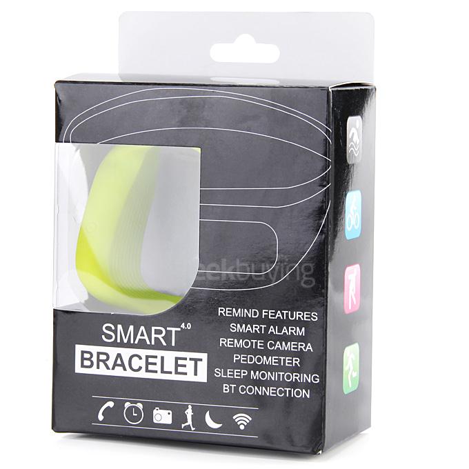 SWB01 Bluetooth 4.0 Smart Sports Bracelet OLED Display Screen for Smartphone with Pedometer Sleep Monitor Alarm Fitness Tracker - Green