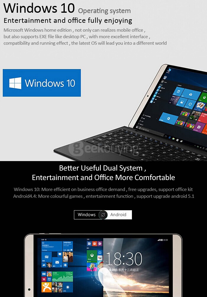Onda V919 Air Dual OS Windows10 & Android4.4 2GB/64GB 9.7