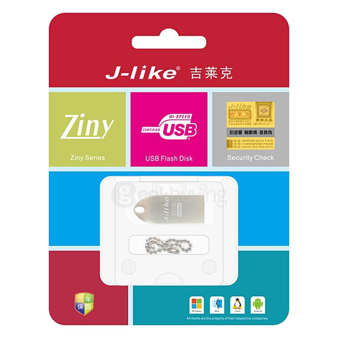 J-Like Ziny Nano USB2.0 Metal U Disk 32GB USB Flash Drive External Storage - Khaki