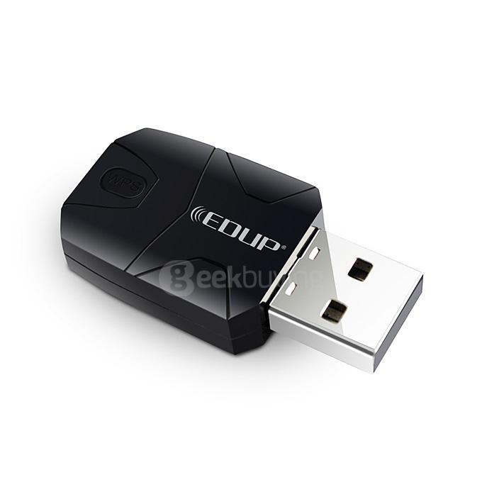 EDUP EP-N1571 300Mbps 802.11n/g/b WiFi N LAN USB Adapter Network Card for Desktop Laptop - Black