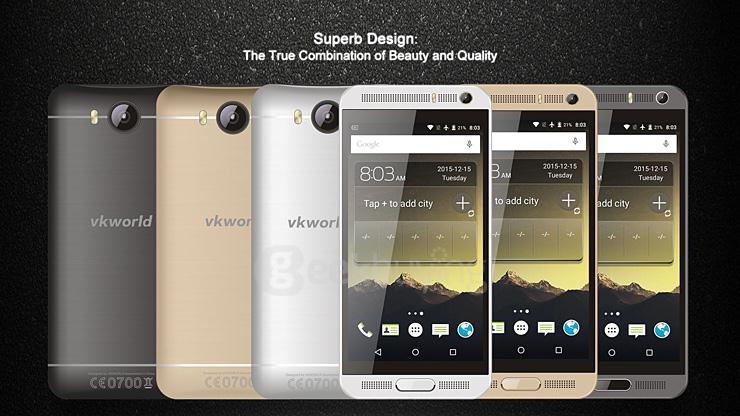 VKWORLD VK800X 5.0inch IPS HD Screen Android 5.1 1GB 8GB Smartphone MTK6580 1.3GHz Quad Core 8.0MP+5.0MP Cameras - Silver