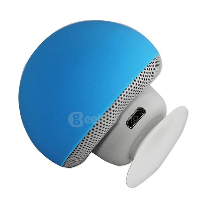 Portable Creative Mushroom Style Mini Bluetooth Speaker - Blue