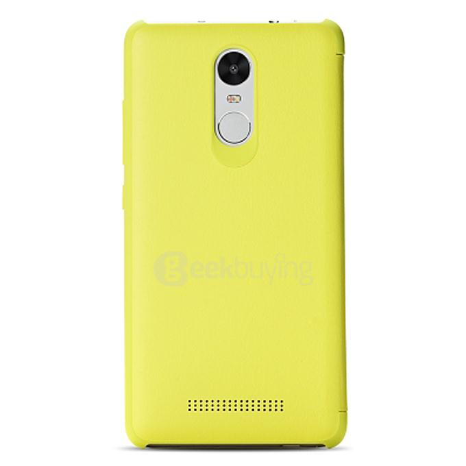 Original Xiaomi Protective PU Leather Hard Flip Cover Shell Smart Cover for Xiaomi Redmi Note 3 / Redmi Note 3 Pro - Olivine