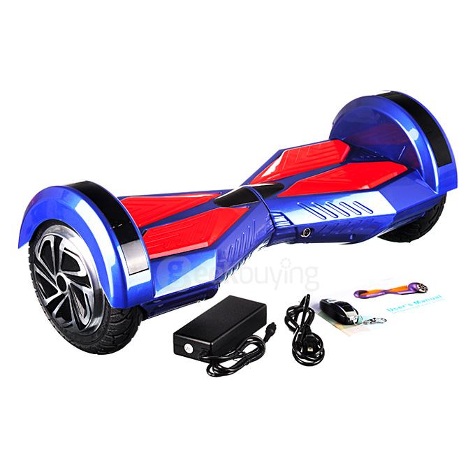4400MAH Dual Wheels Self Balancing Electric Scooter Drifting Board with Bluetooth Speaker and LED - Red and Blue