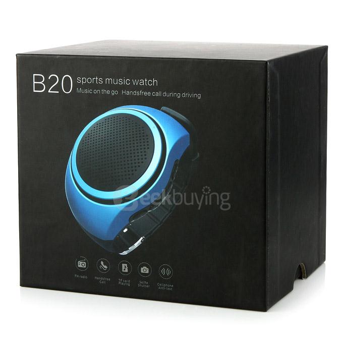 B20 Smart Wearable Bluetooth Speaker Sports Music Player Wireless Anti-lost Wristband - Gray