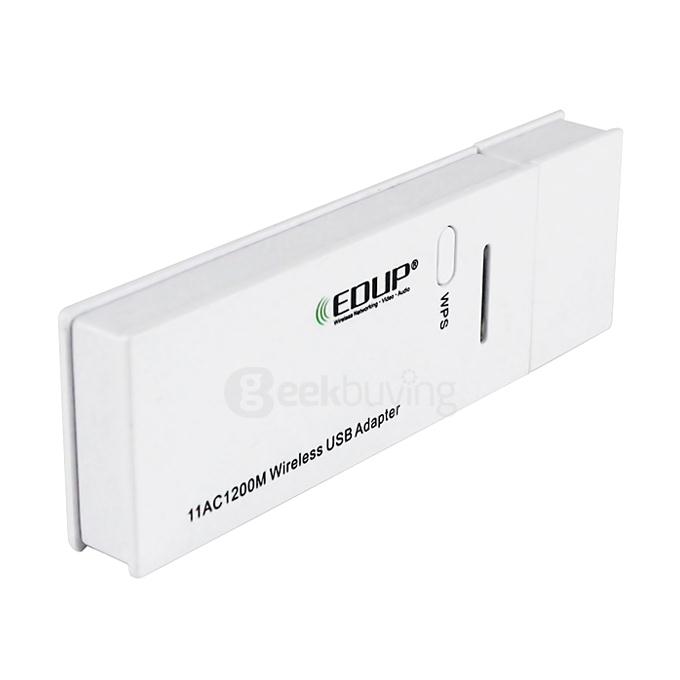 EDUP EP-AC1601 Mini 802.11ac WiFi Dongle WiFi USB 3.0 Adapter 1200Mbps 2.4GHz/ 5.8GHz Dual Bands Network Card - White