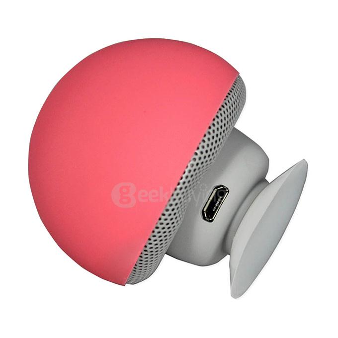 Portable Creative Mushroom Style Mini Bluetooth Speaker - Red